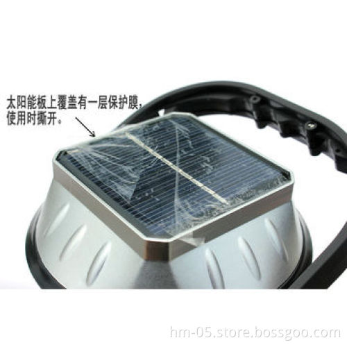 LED Waterproof Solar Hand Crank Lantern Outdoor Camping Lights with Solar Panel